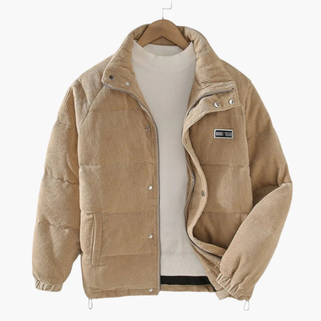 Veste homme matelassée avec boutons pression
