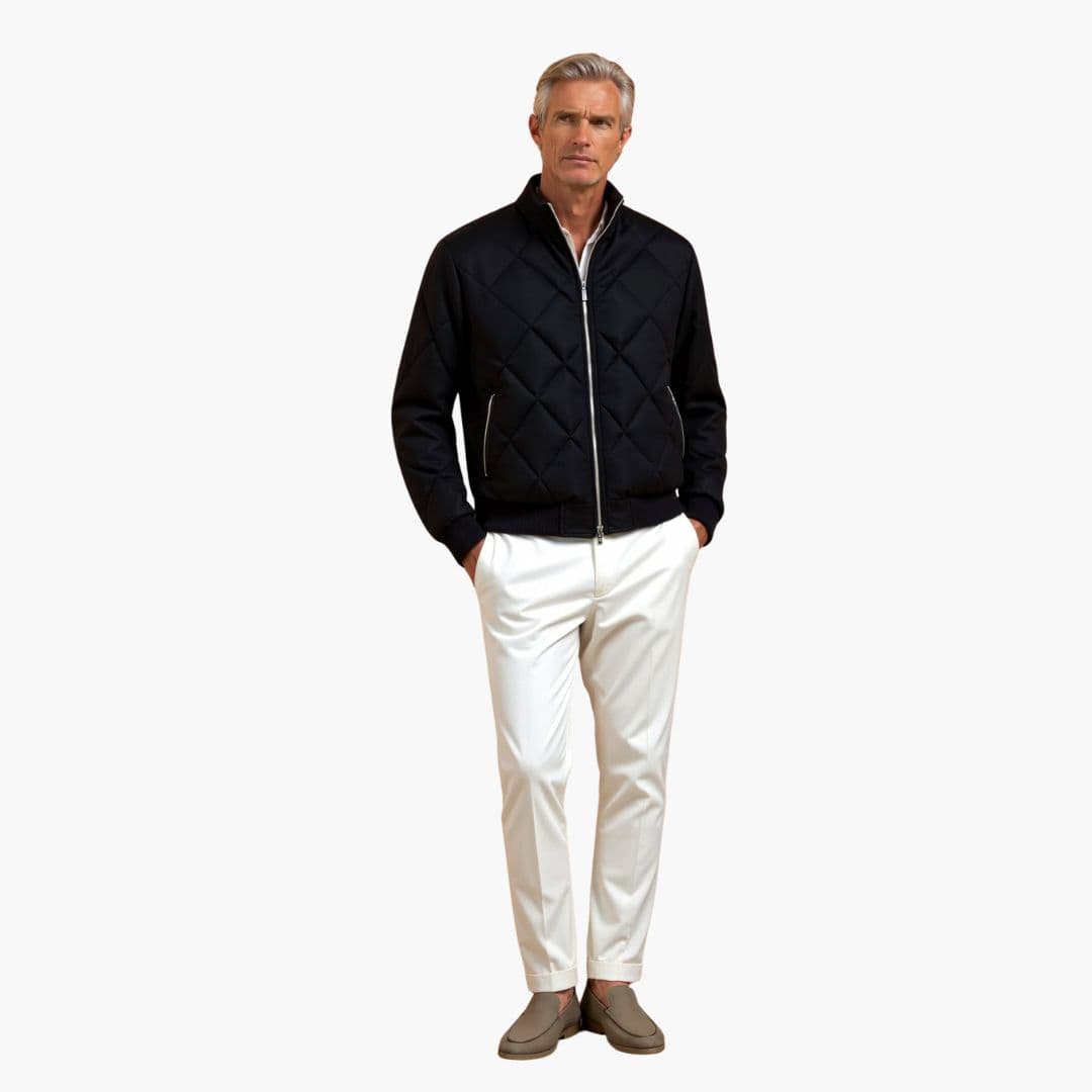 Veste homme matelassée avec col montant