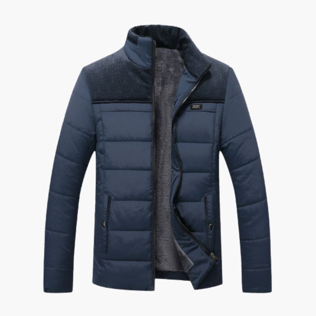 Chaqueta acolchada para hombre con bolsillos con cremallera