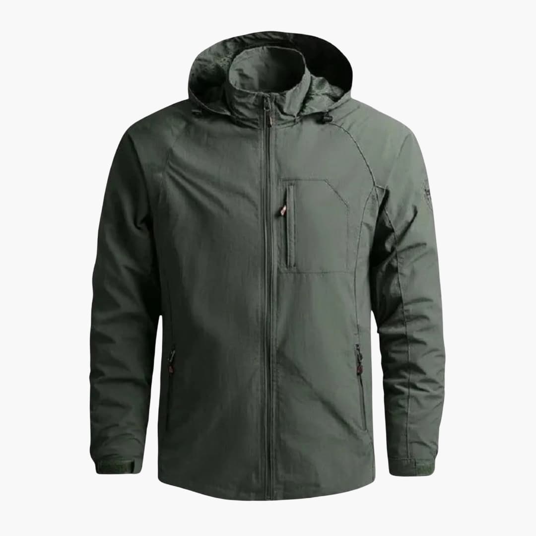 Veste homme zippée à capuche avec poches multiples