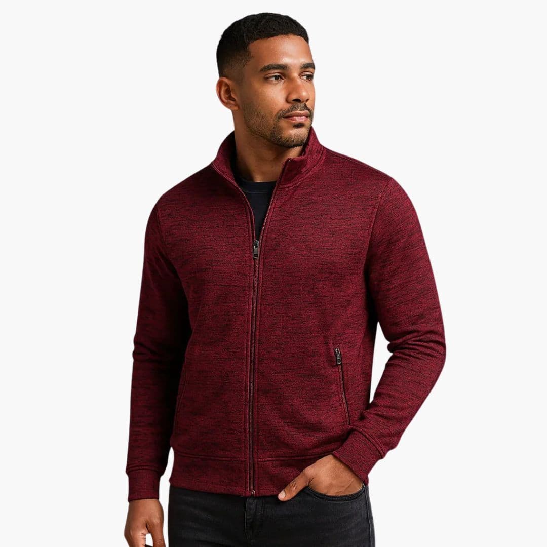 Veste homme zippée à col montant