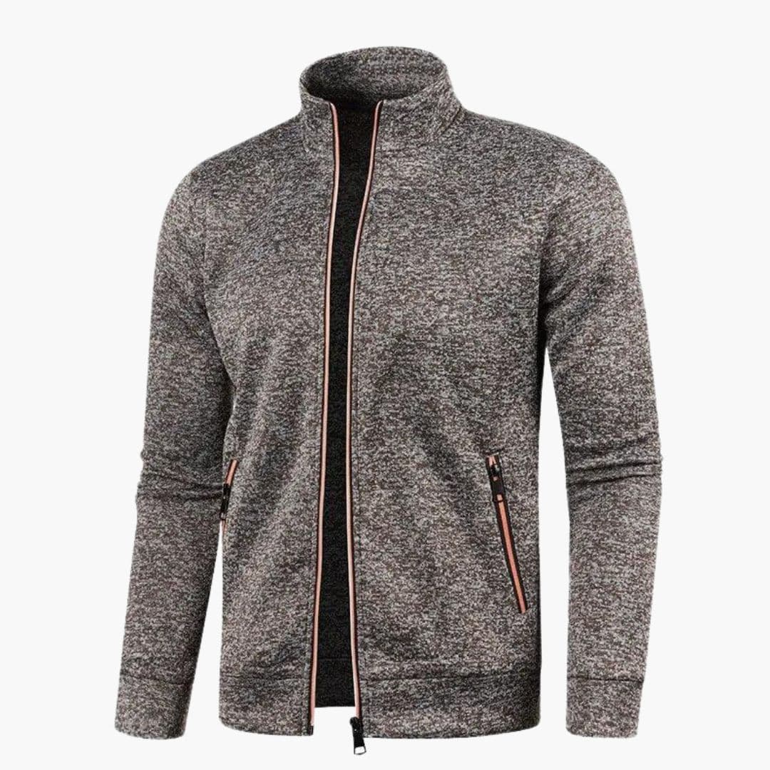 Veste homme zippée à col montant