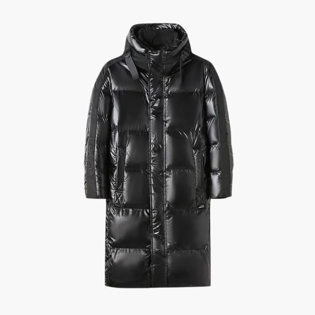 Veste longue pour homme avec capuche