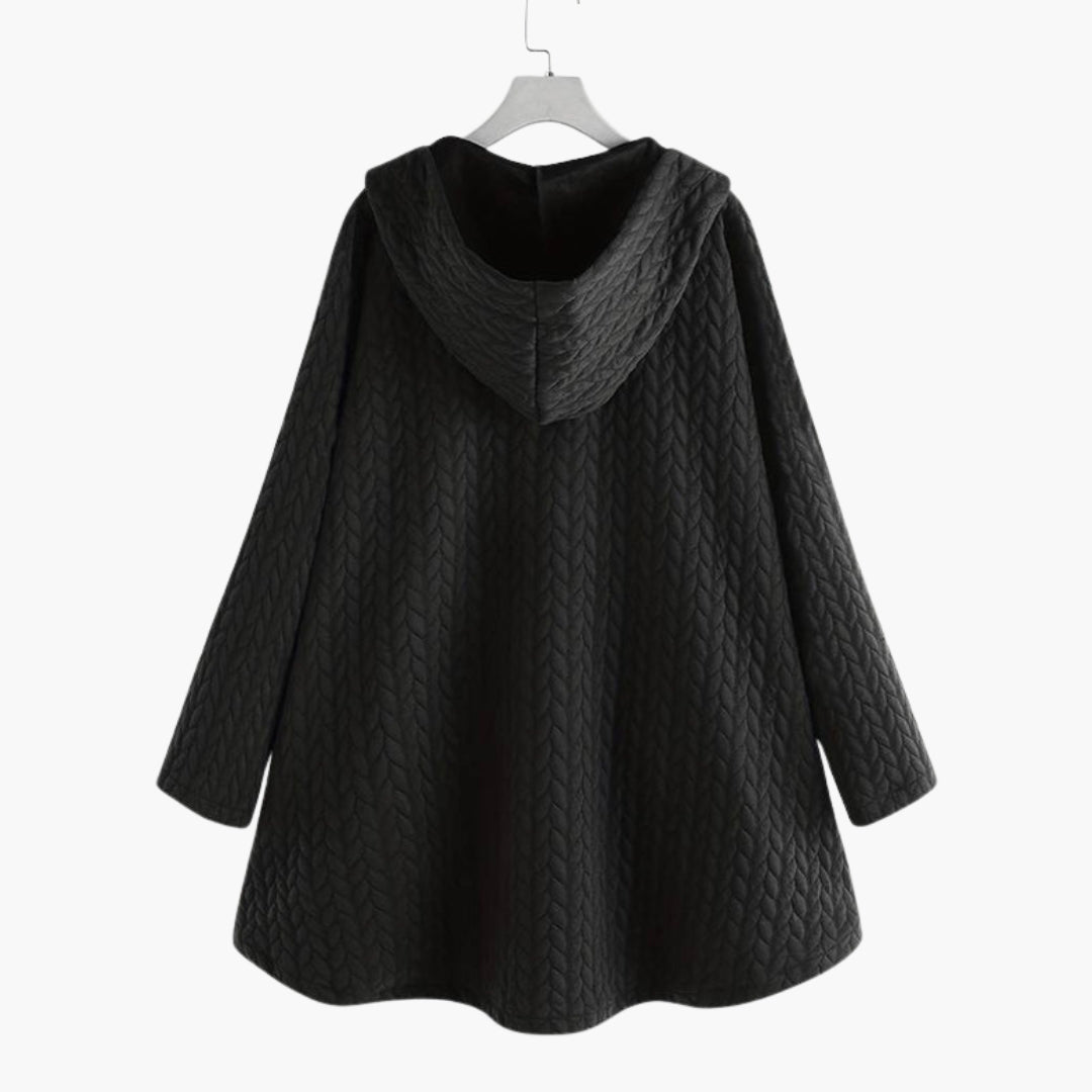 Veste matelassée femme à capuche et détails boutonnés