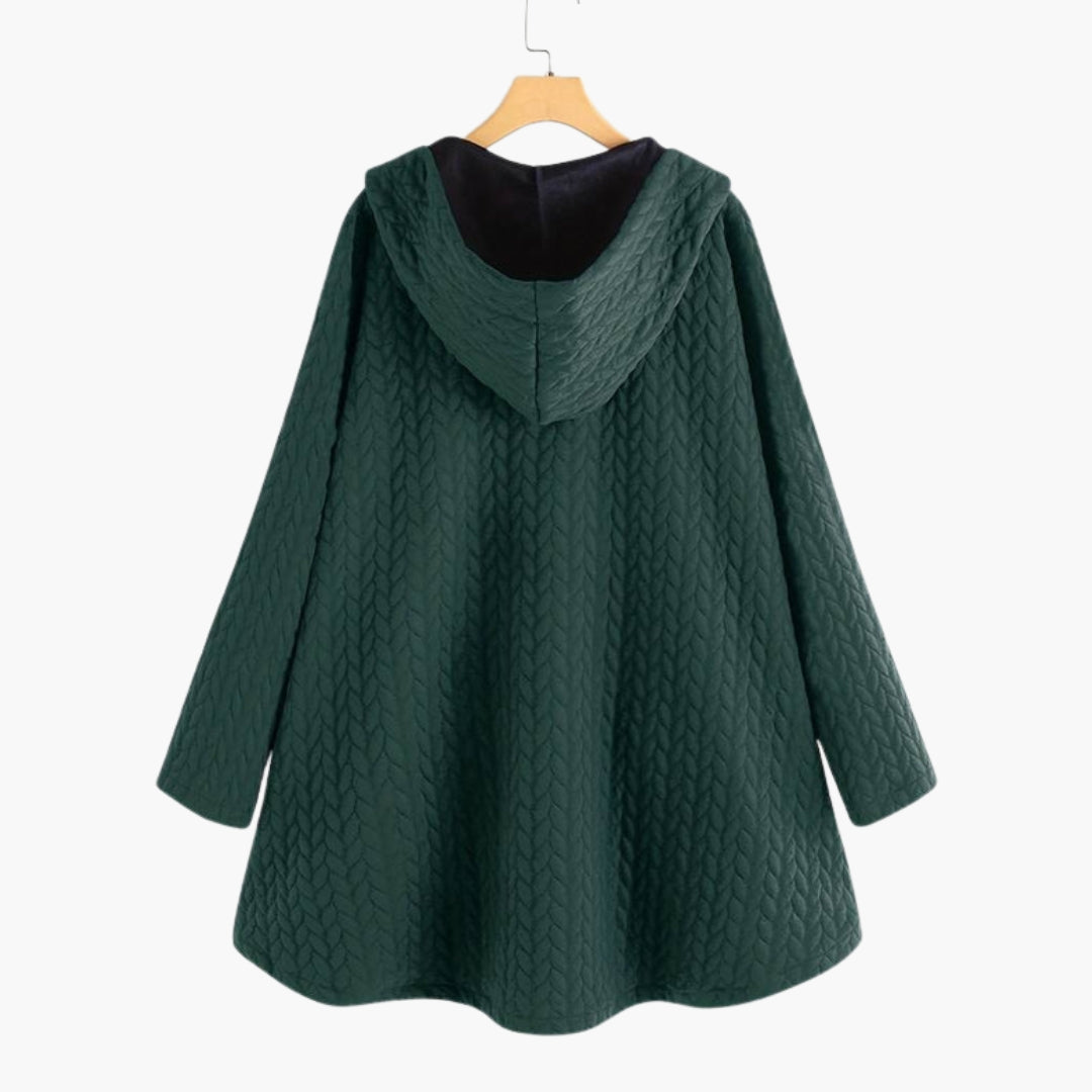 Steppjacke für Damen mit Kapuze und Knopfdetails