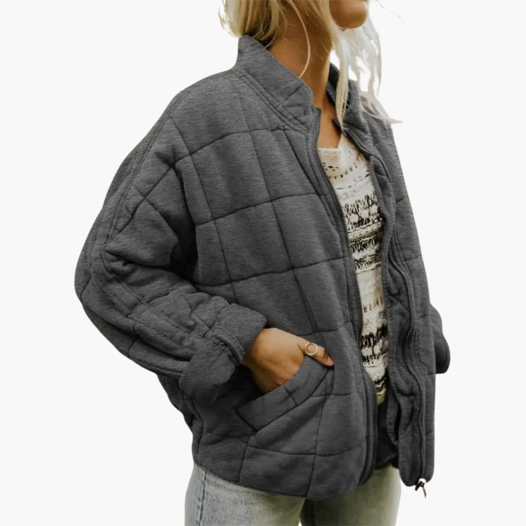 Veste matelassée femme pour l’automne avec fermeture éclair