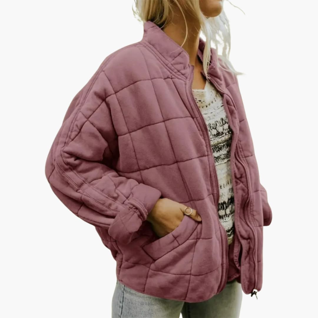 Veste matelassée femme pour l’automne avec fermeture éclair