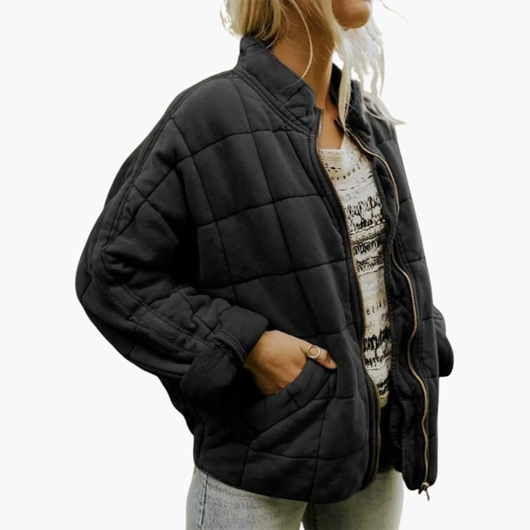Veste matelassée femme pour l’automne avec fermeture éclair