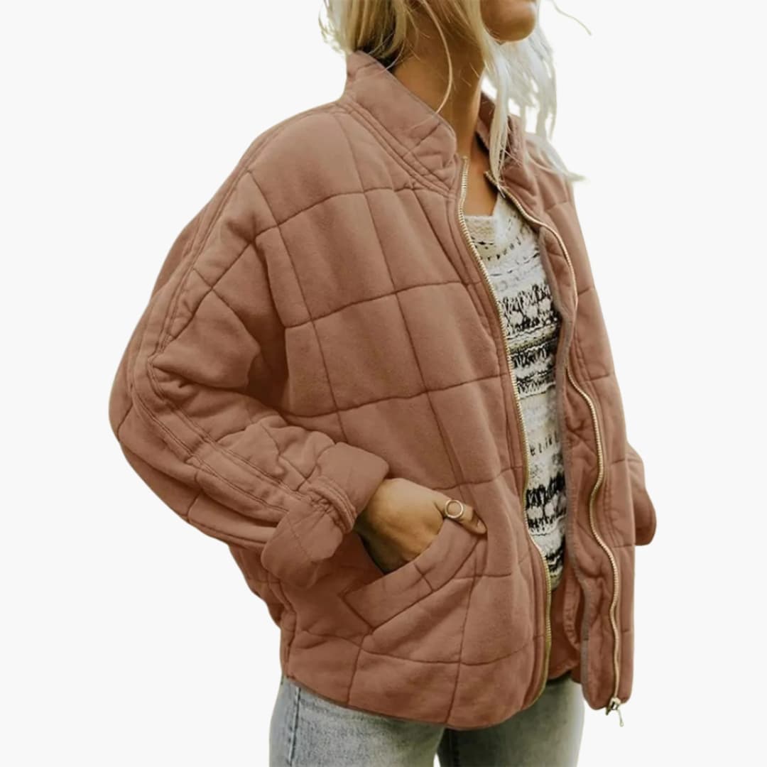 Veste matelassée femme pour l’automne avec fermeture éclair