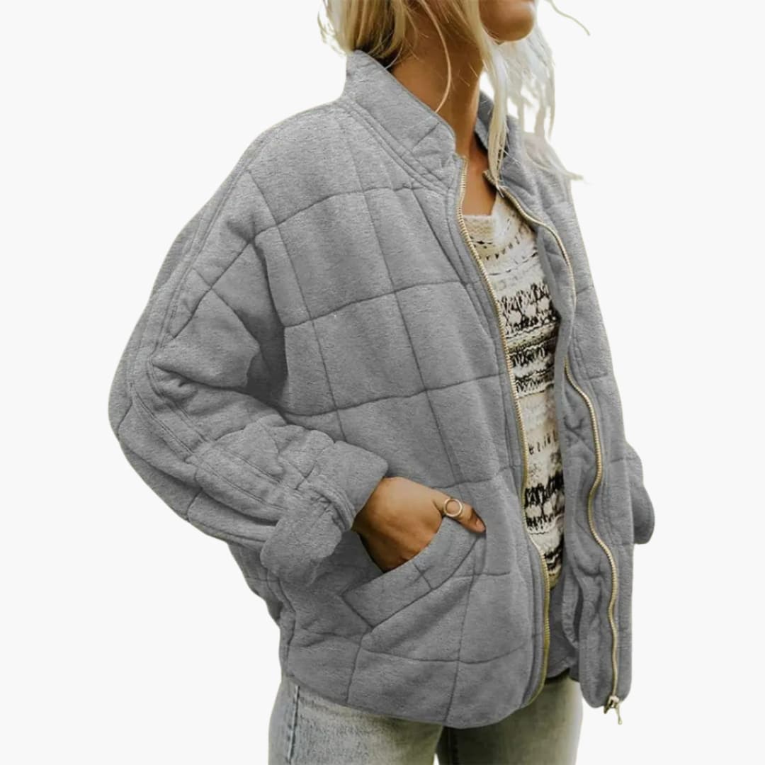 Veste matelassée femme pour l’automne avec fermeture éclair