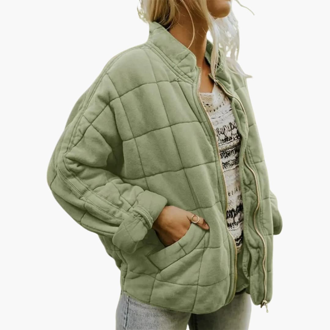Veste matelassée femme pour l’automne avec fermeture éclair