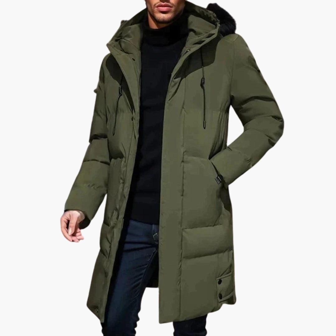 Chaqueta parka para hombre con capucha