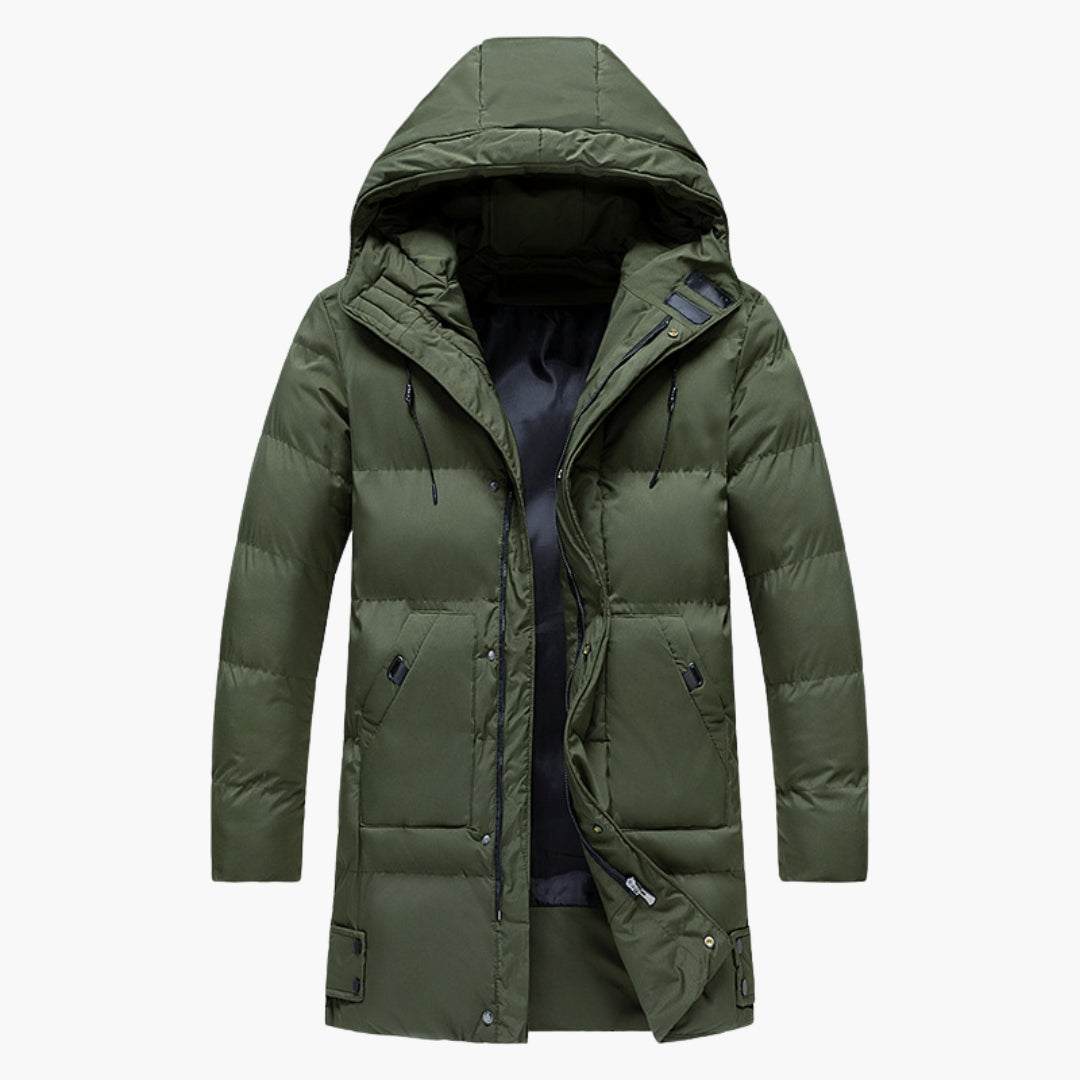 Chaqueta parka para hombre con capucha