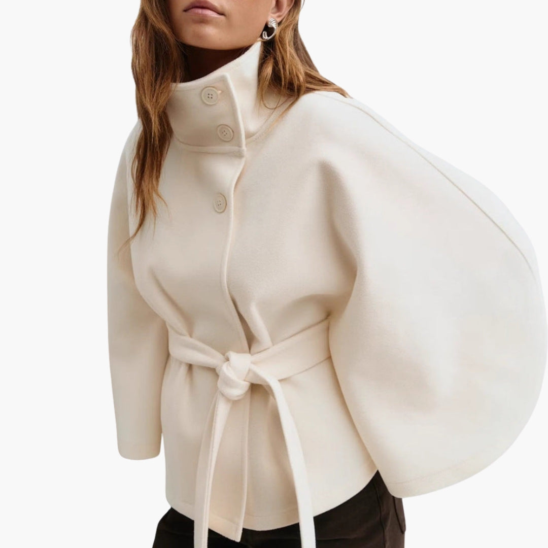 Veste portefeuille femme à col montant