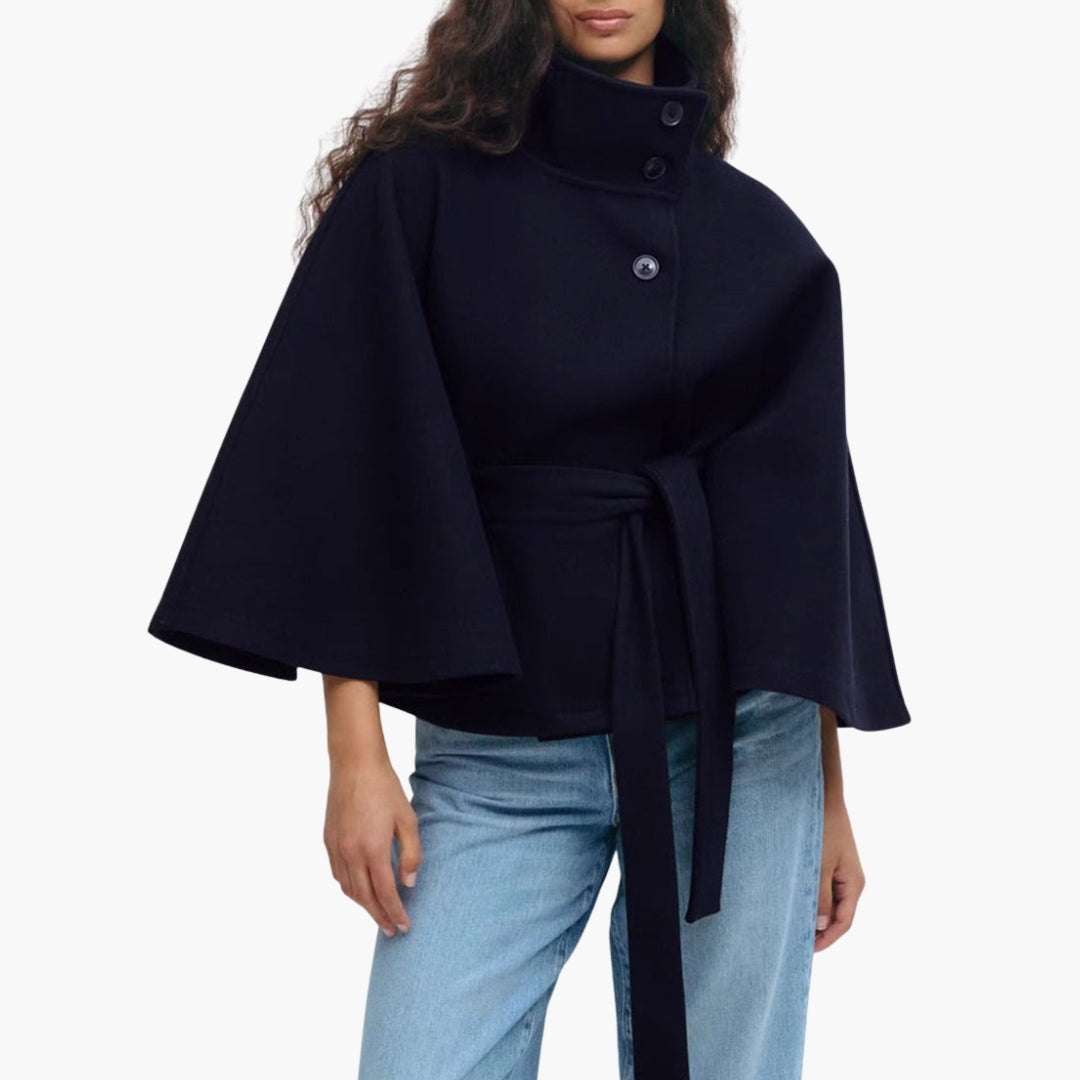 Veste portefeuille femme à col montant