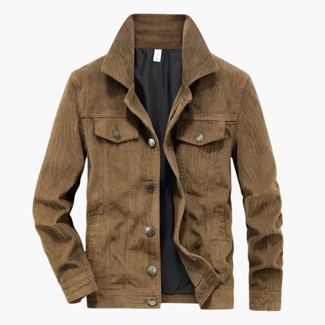 Veste pour homme avec fermeture boutonnée et poches avant