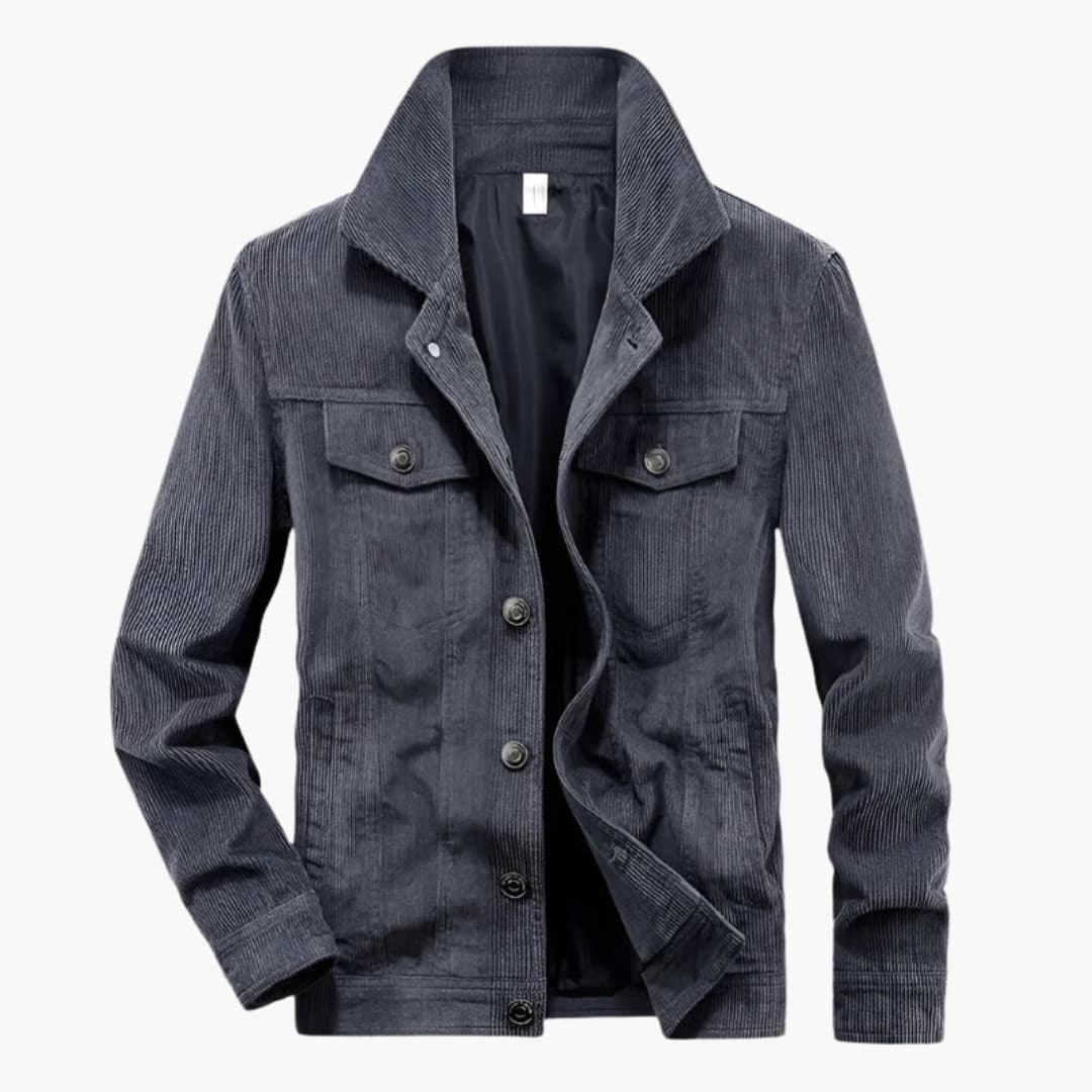 Veste pour homme avec fermeture boutonnée et poches avant
