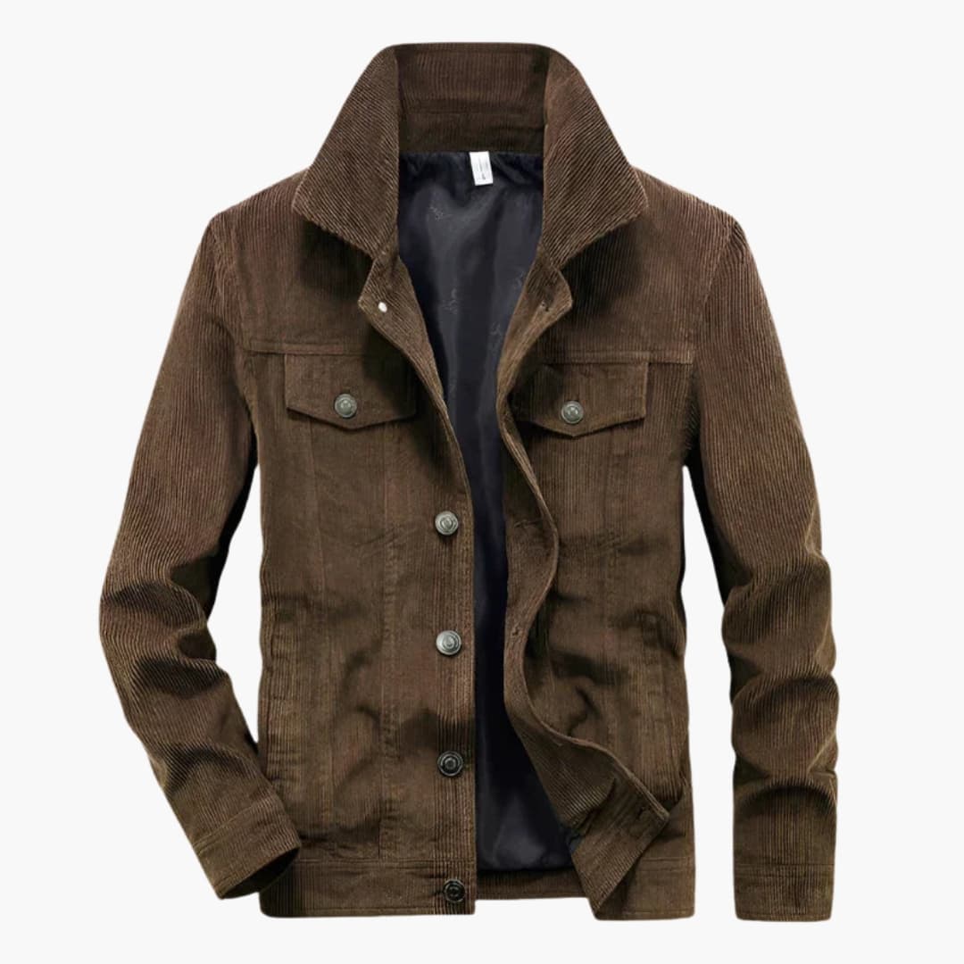 Veste pour homme avec fermeture boutonnée et poches avant