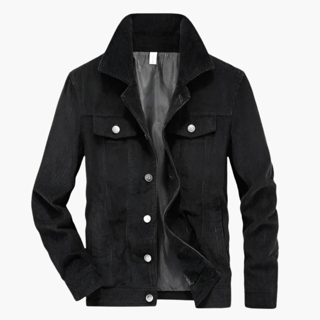 Veste pour homme avec fermeture boutonnée et poches avant