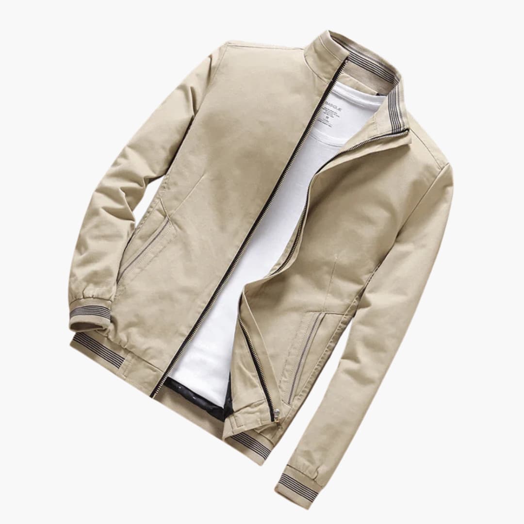 Veste pour homme avec fermeture éclair et poches latérales