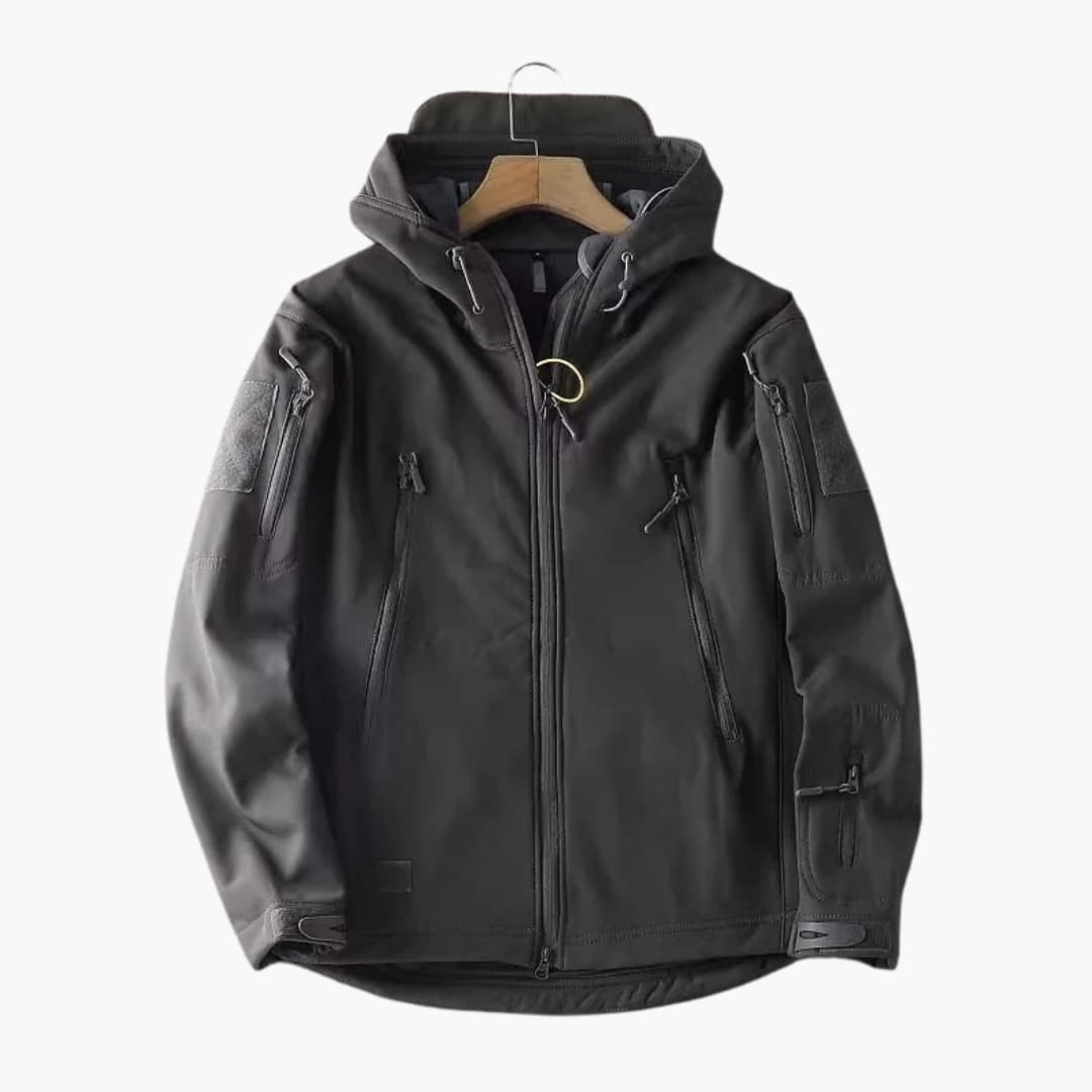 Veste softshell homme avec capuche et fermeture éclair