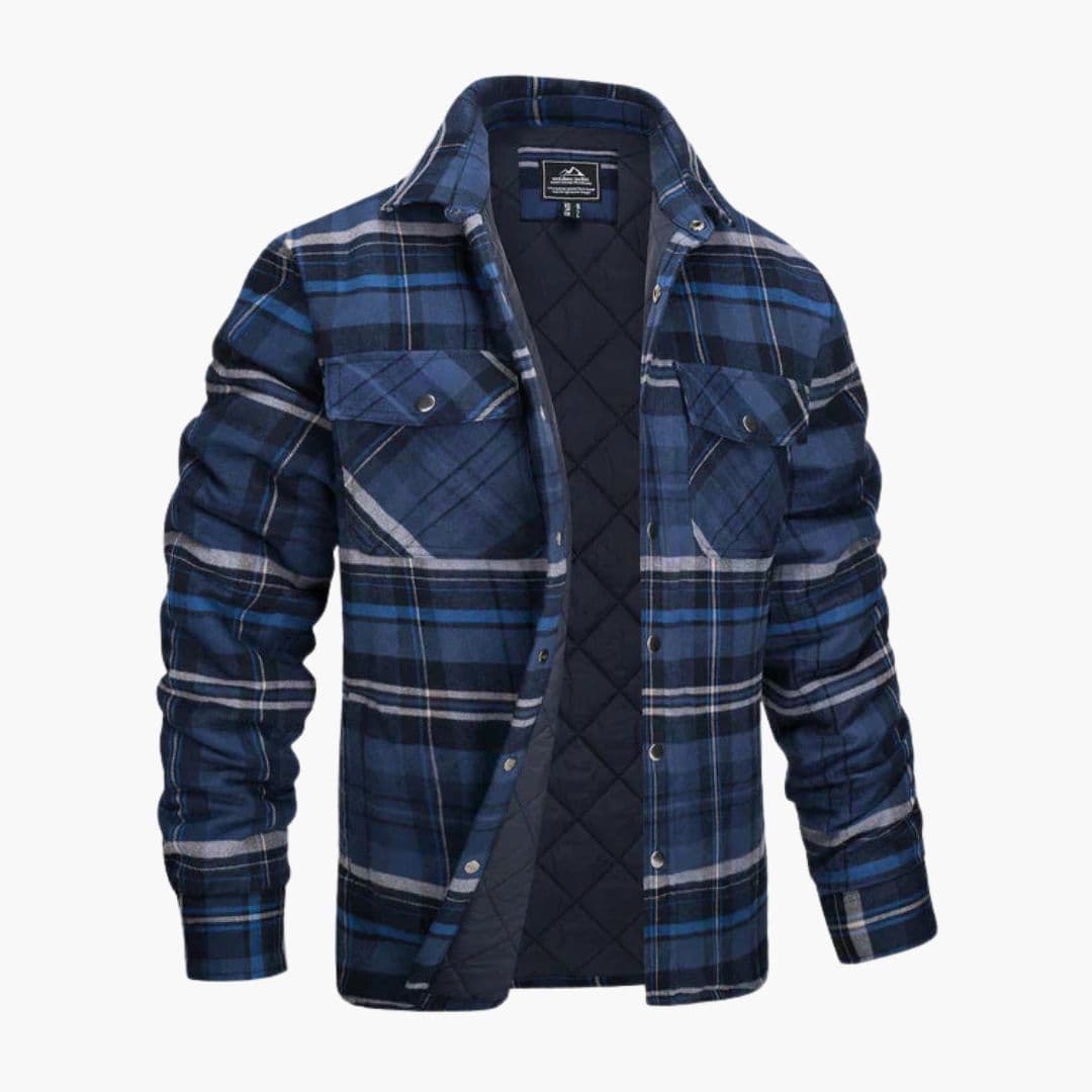 Veste surchemise homme en flanelle à boutons