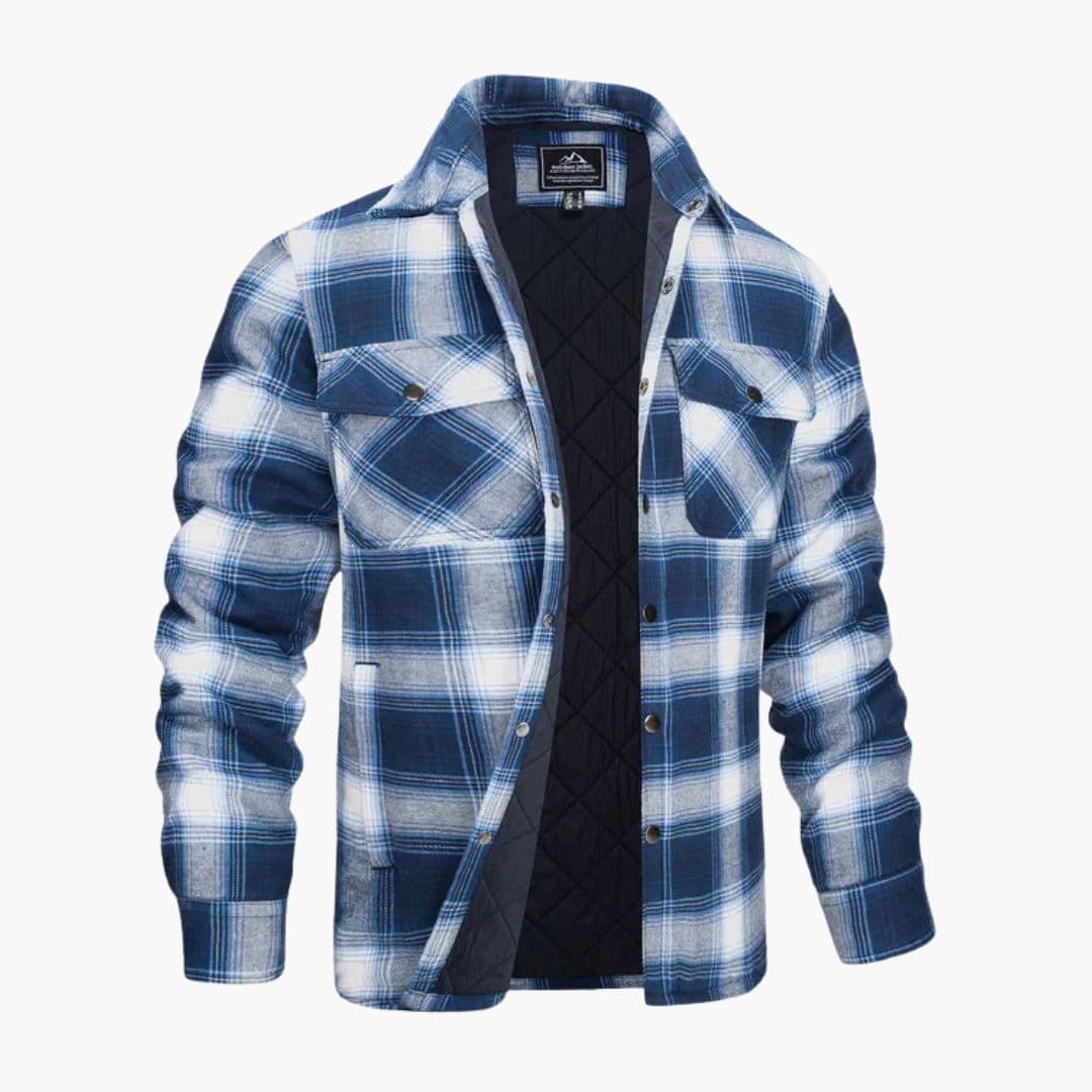 Veste surchemise homme en flanelle à boutons