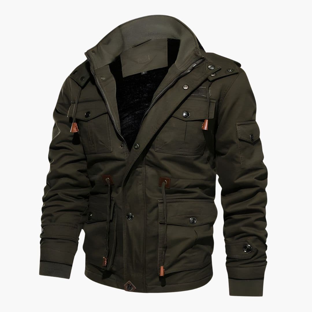 Veste tactique homme avec capuche et multiples poches
