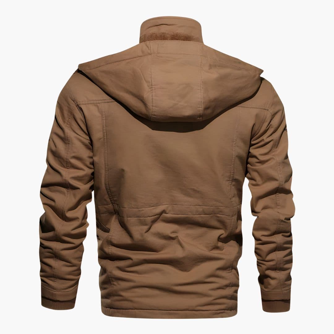 Chaqueta táctica para hombre con capucha y múltiples bolsillos