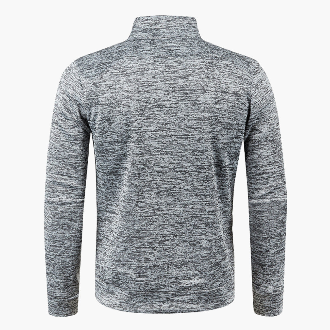 Herrejakke med glidelås, høy krage og lange ermer