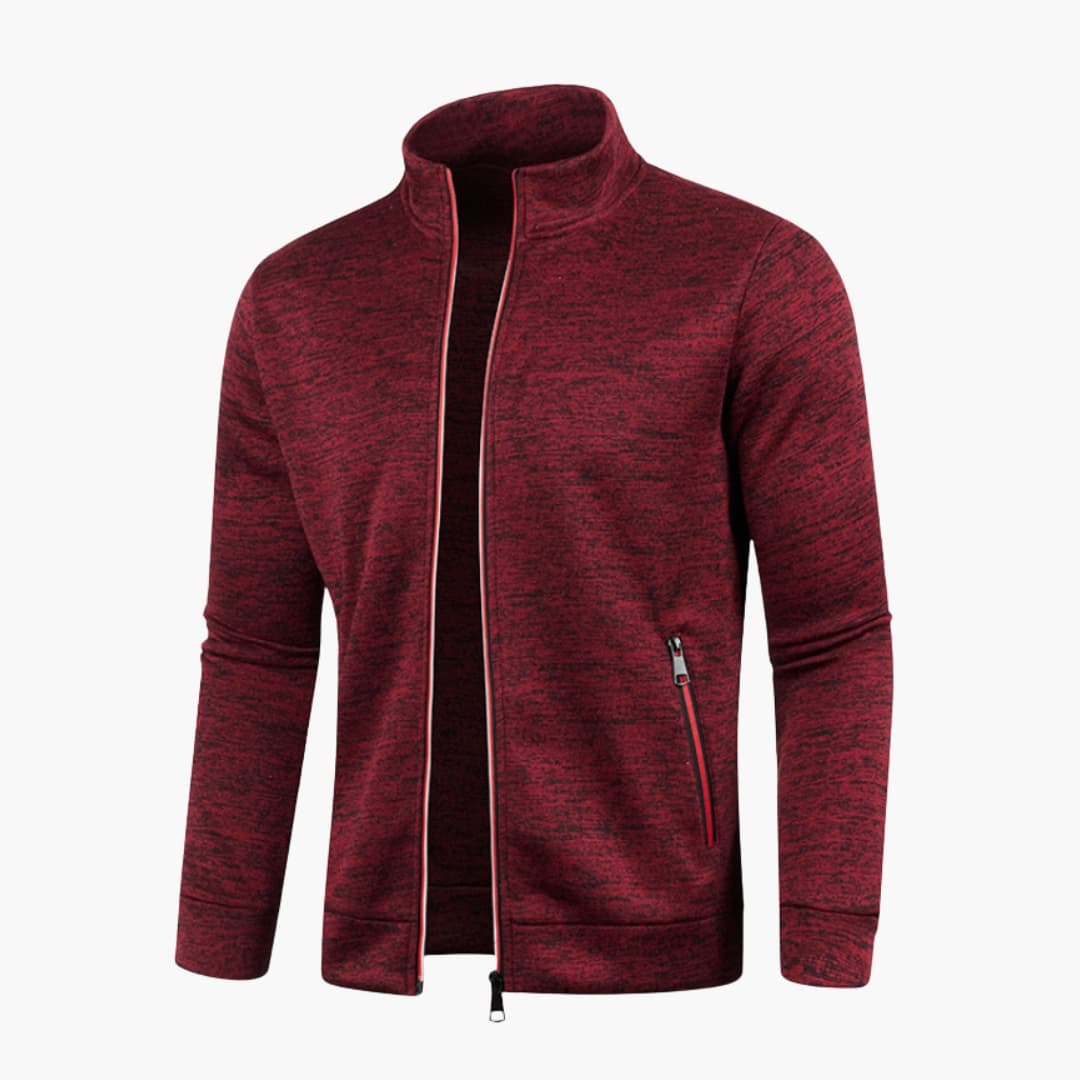 Herenjas met ritssluiting, opstaande kraag en zakken