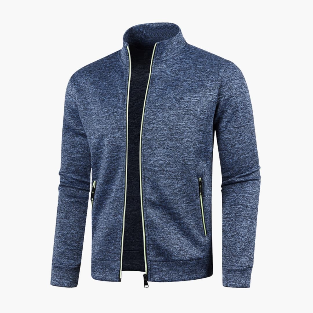 Veste zippée homme avec col montant et poches