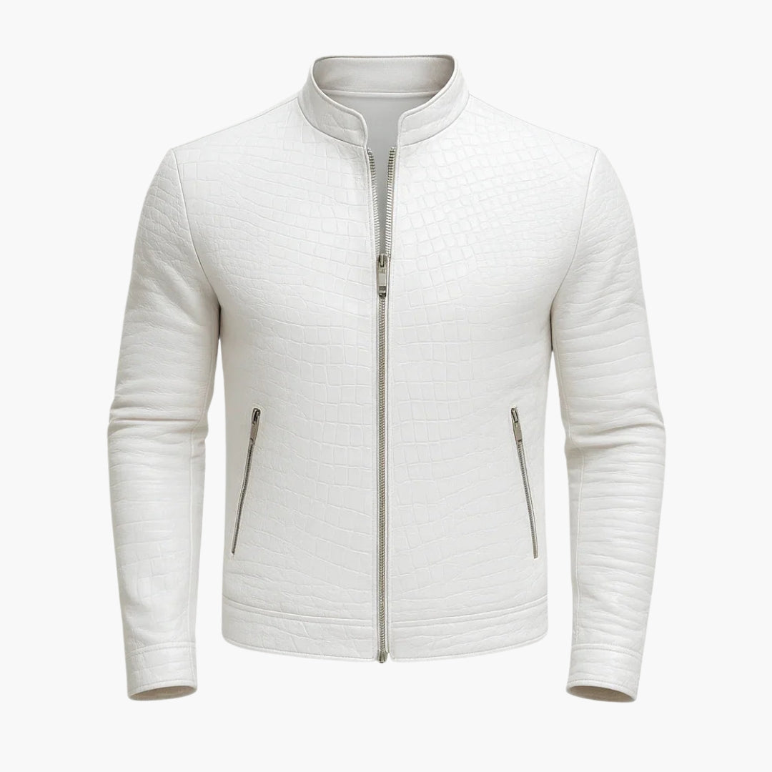 Veste zippée pour homme avec col montant