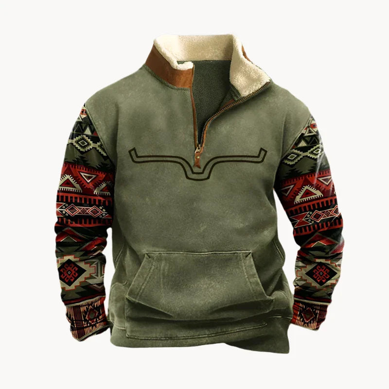 Pull Zippé Col Montant Homme Polyvalent et Chaud | Style Décontracté Chic Automne Hiver