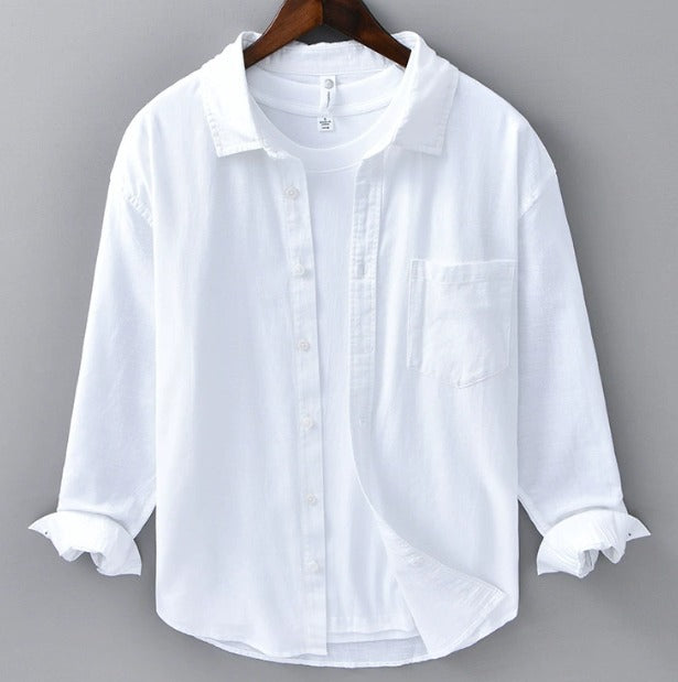 Chemise homme manches longues | Coupe classique, col traditionnel | Style polyvalent bureau et casual
