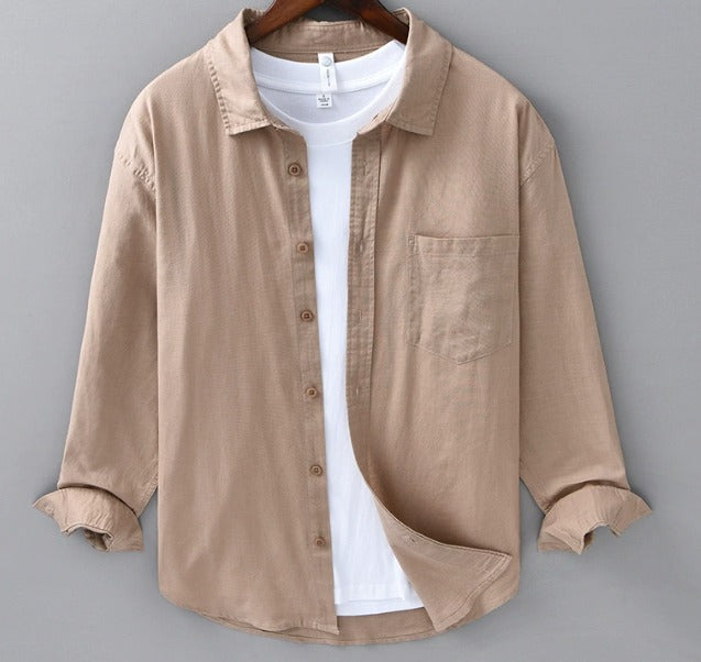 Chemise homme manches longues | Coupe classique, col traditionnel | Style polyvalent bureau et casual