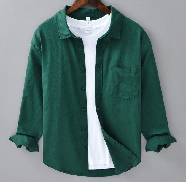 Chemise homme manches longues | Coupe classique, col traditionnel | Style polyvalent bureau et casual