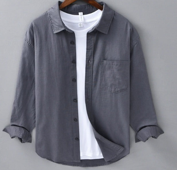 Chemise homme manches longues | Coupe classique, col traditionnel | Style polyvalent bureau et casual