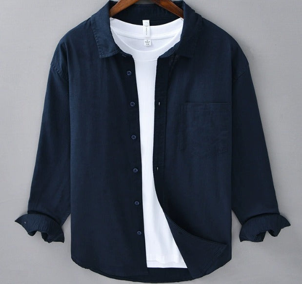 Chemise homme manches longues | Coupe classique, col traditionnel | Style polyvalent bureau et casual