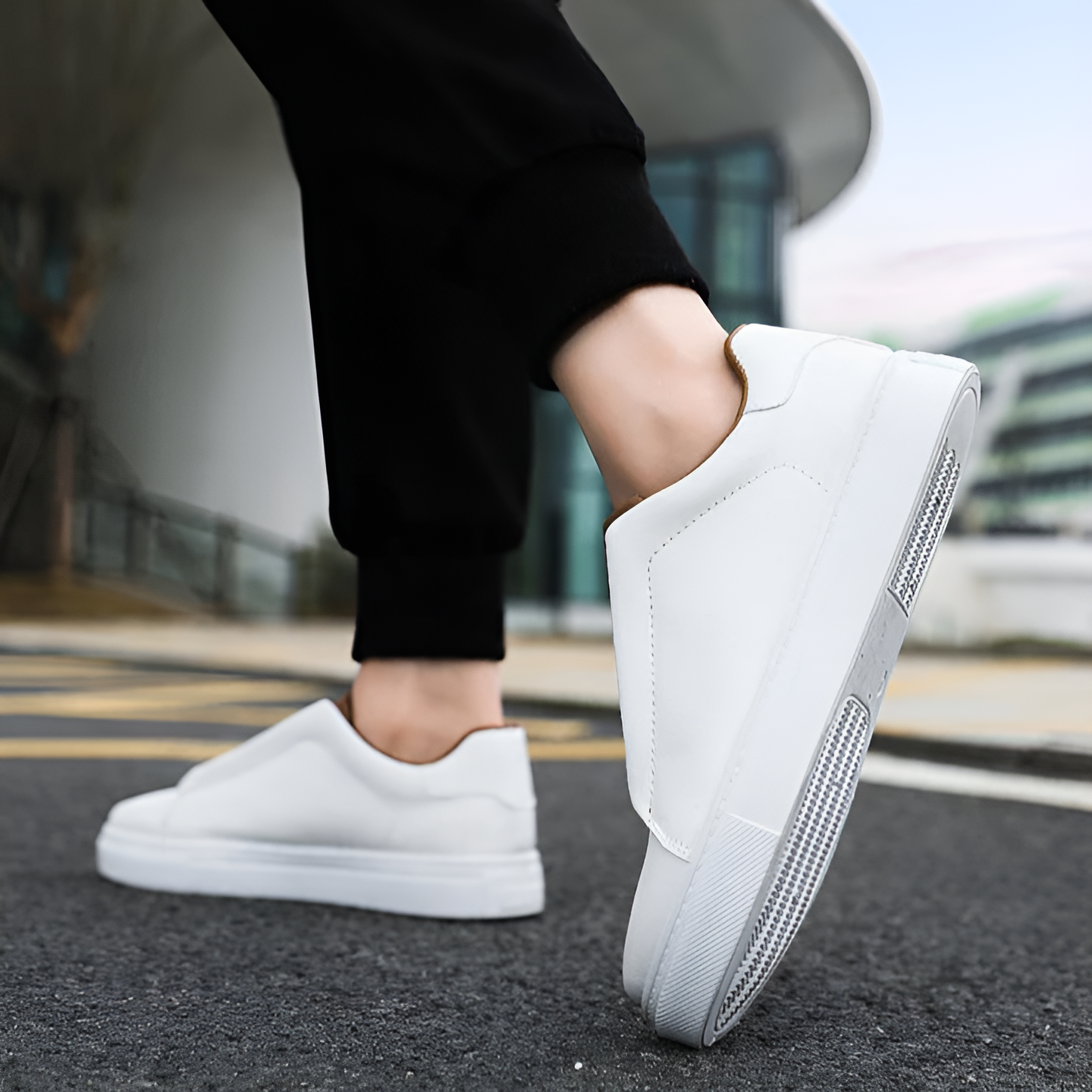 Baskets basses homme | À lacets, semelle à relief antidérapant | Style classique pour le quotidien