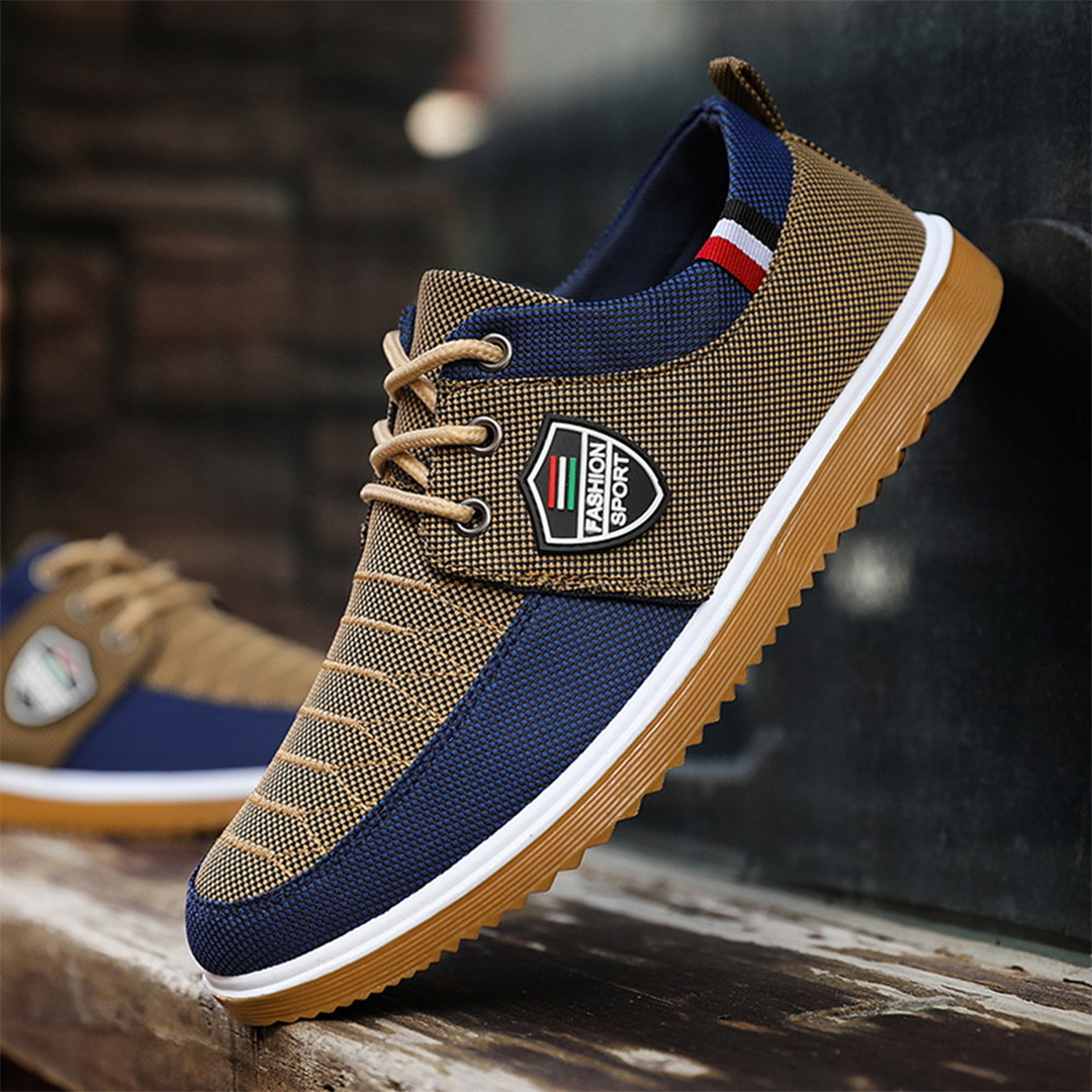 Baskets homme | À lacets, semelle plate | Coupe basse, 2 coloris, pointures 39 à 44