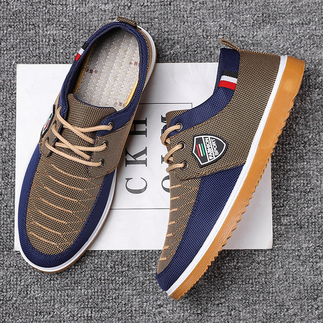 Baskets homme | À lacets, semelle plate | Coupe basse, 2 coloris, pointures 39 à 44