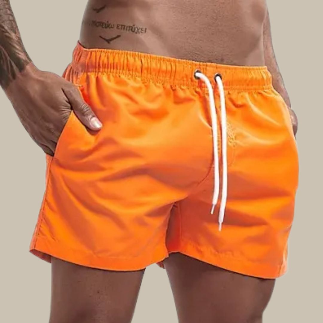Shorts de bain homme séchage rapide à taille ajustable