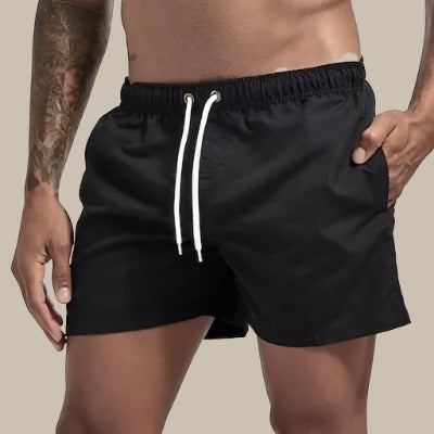 Shorts de bain homme séchage rapide à taille ajustable