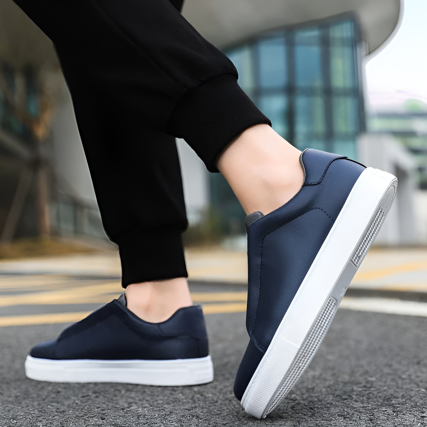Baskets basses homme | À lacets, semelle à relief antidérapant | Style classique pour le quotidien