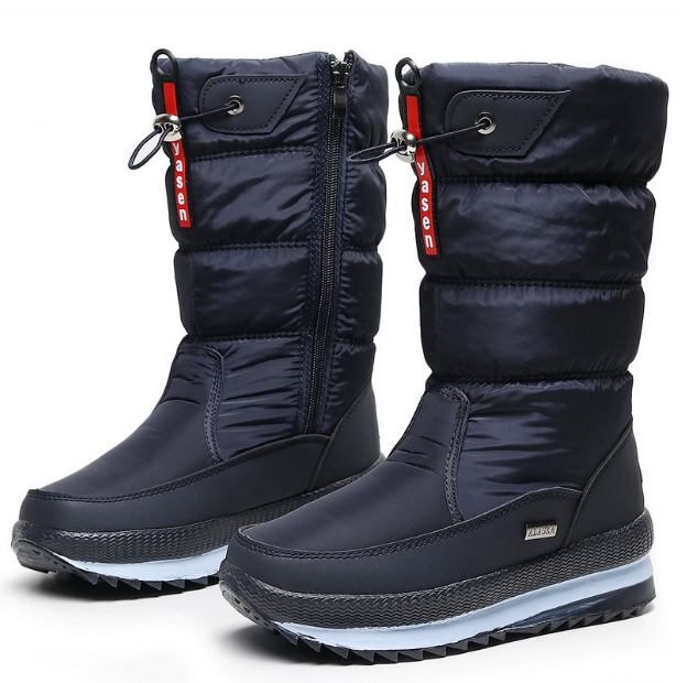 Bottes de neige femme | Imperméables, semelle antidérapante | Doublure chaude, zip facile à enfiler