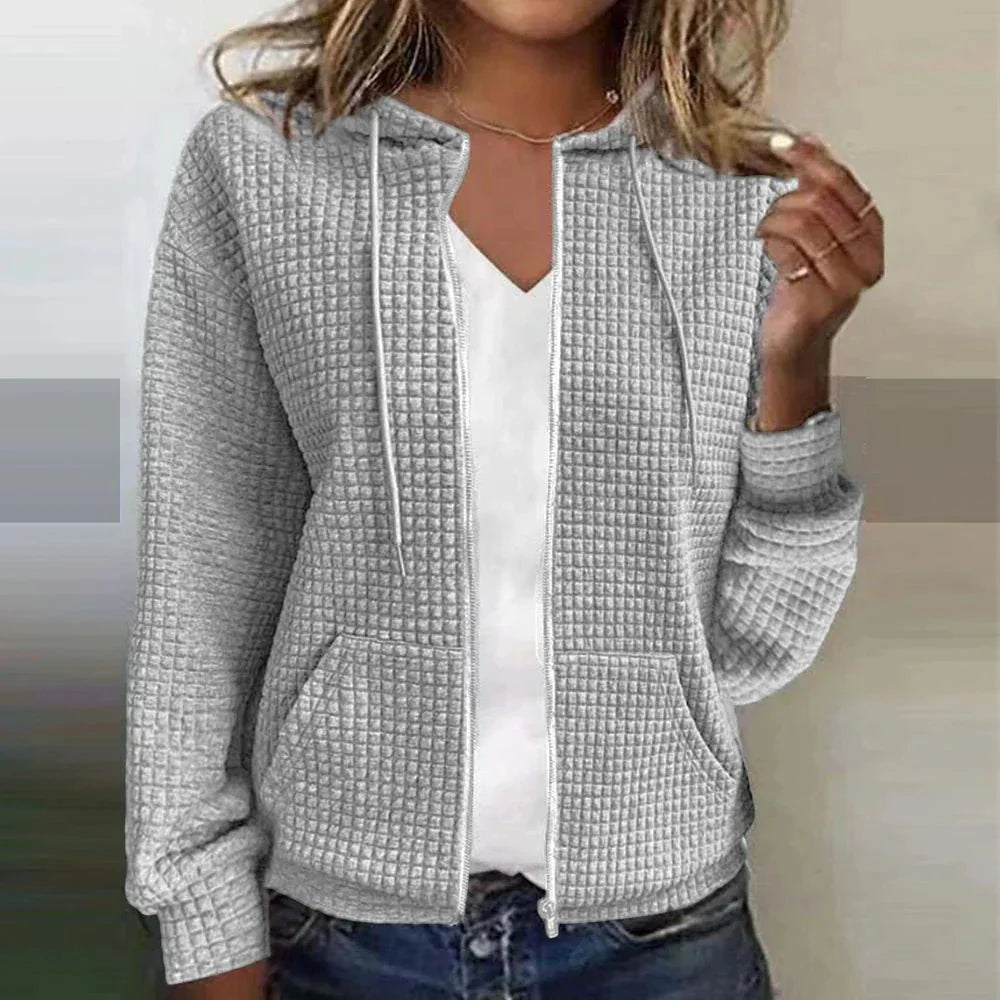Hoodie femme zippé | sweat à capuche confortable pour toutes les saisons