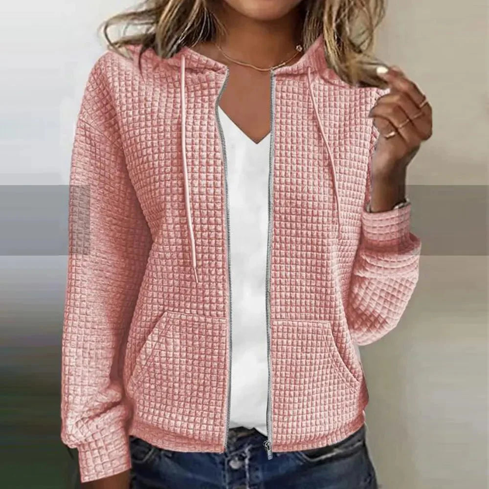 Hoodie femme zippé | sweat à capuche confortable pour toutes les saisons
