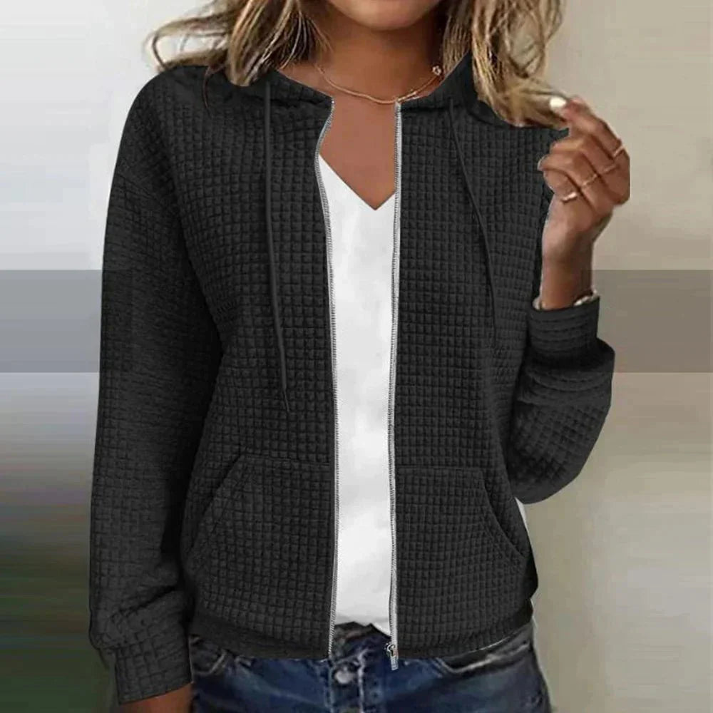 Hoodie femme zippé | sweat à capuche confortable pour toutes les saisons