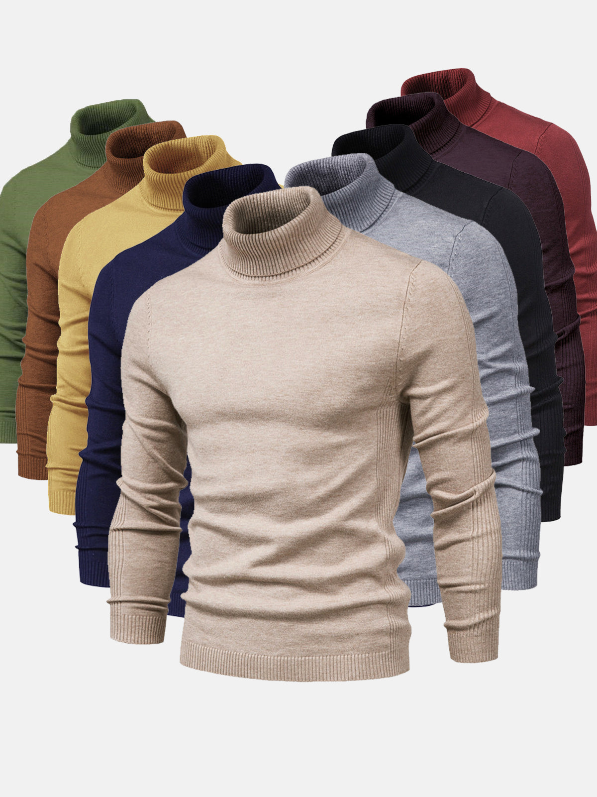 Pull Col Roulé Homme | Lavable En Machine | Coupe Classique | Confort Quotidien
